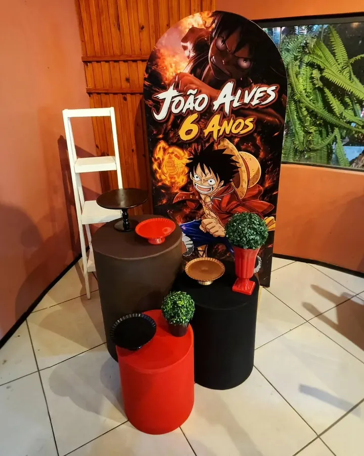 Kit One Piece com painel personalizado João Alves 6 anos
